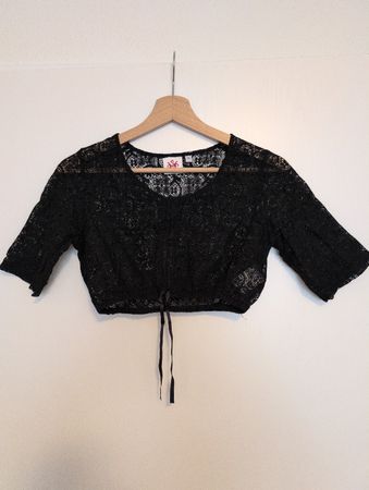 Dirndl-Bluse Schwarz Grösse 34