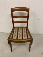 Einzelstuhl, Biedermeier Stil, floral gemusterter Sitzbezug