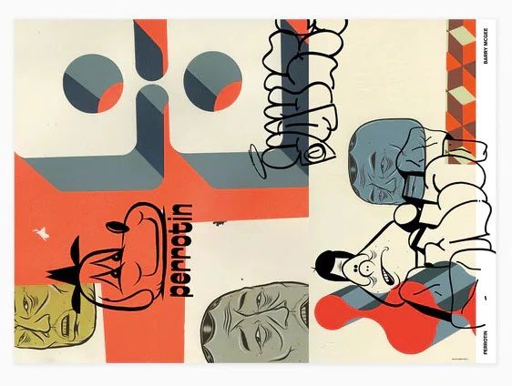 Grafiken & Lithographien: Barry McGee, Fuzz Gathering, 2021 Offset lithograph on wove – Neu und originalverpackt aus Chêne-Bougeries von CollectorGVA 1