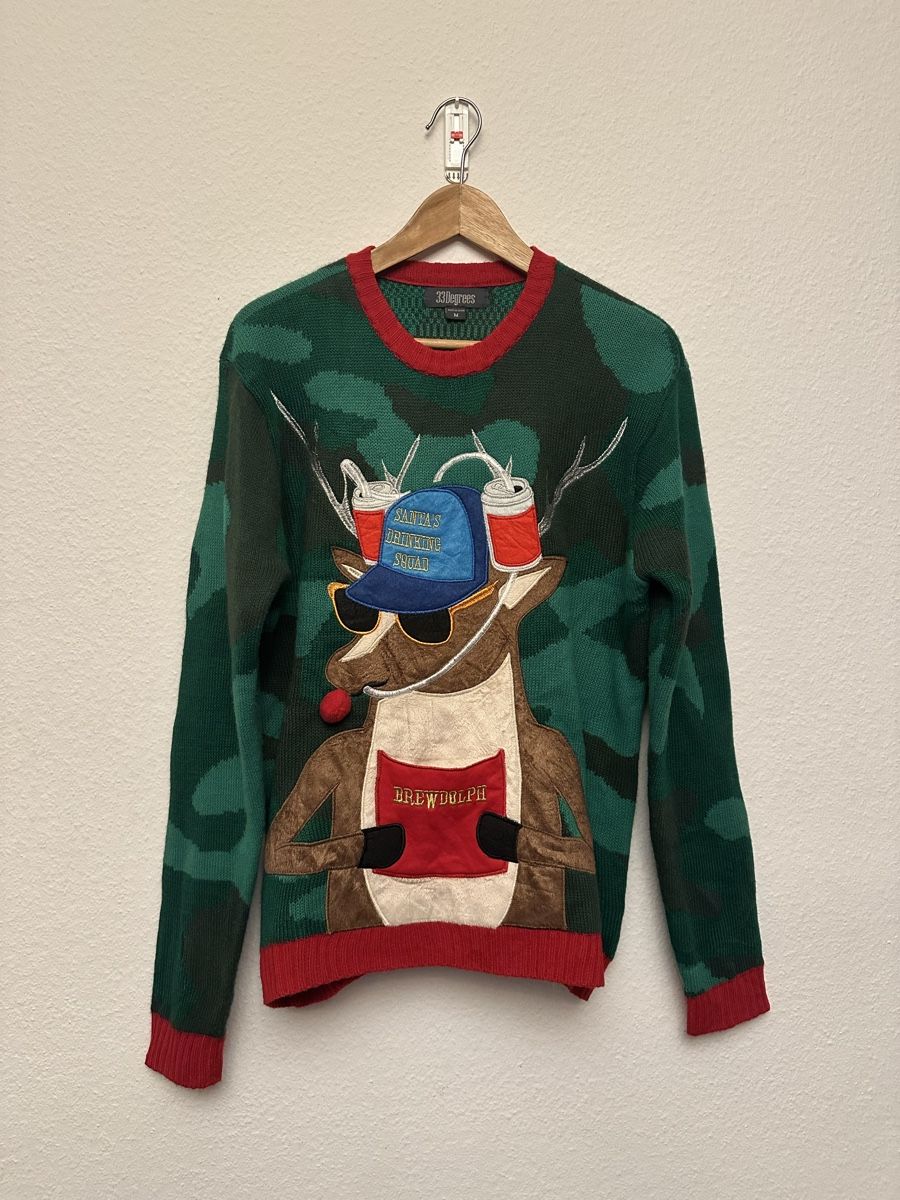 Maglioni & Felpe: Weihnachtspullover Camo-Bier Motiv Grösse M – Usato da Bern venduto da calsenn