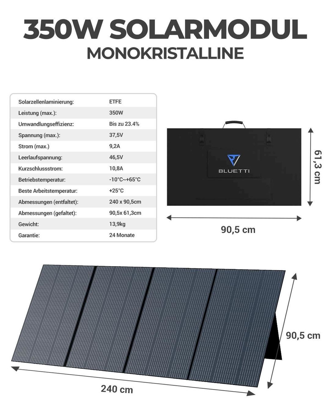 Ecoflow Dispositivi a energia solare: BLUETTI Solarpanel PV350 350W – Nuovo e nell'imballaggio originale da Bottighofen venduto da zaap 1