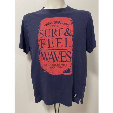 T-Shirt blau-rot Gr. XL Surfing Surf & Feel Waves Basefield