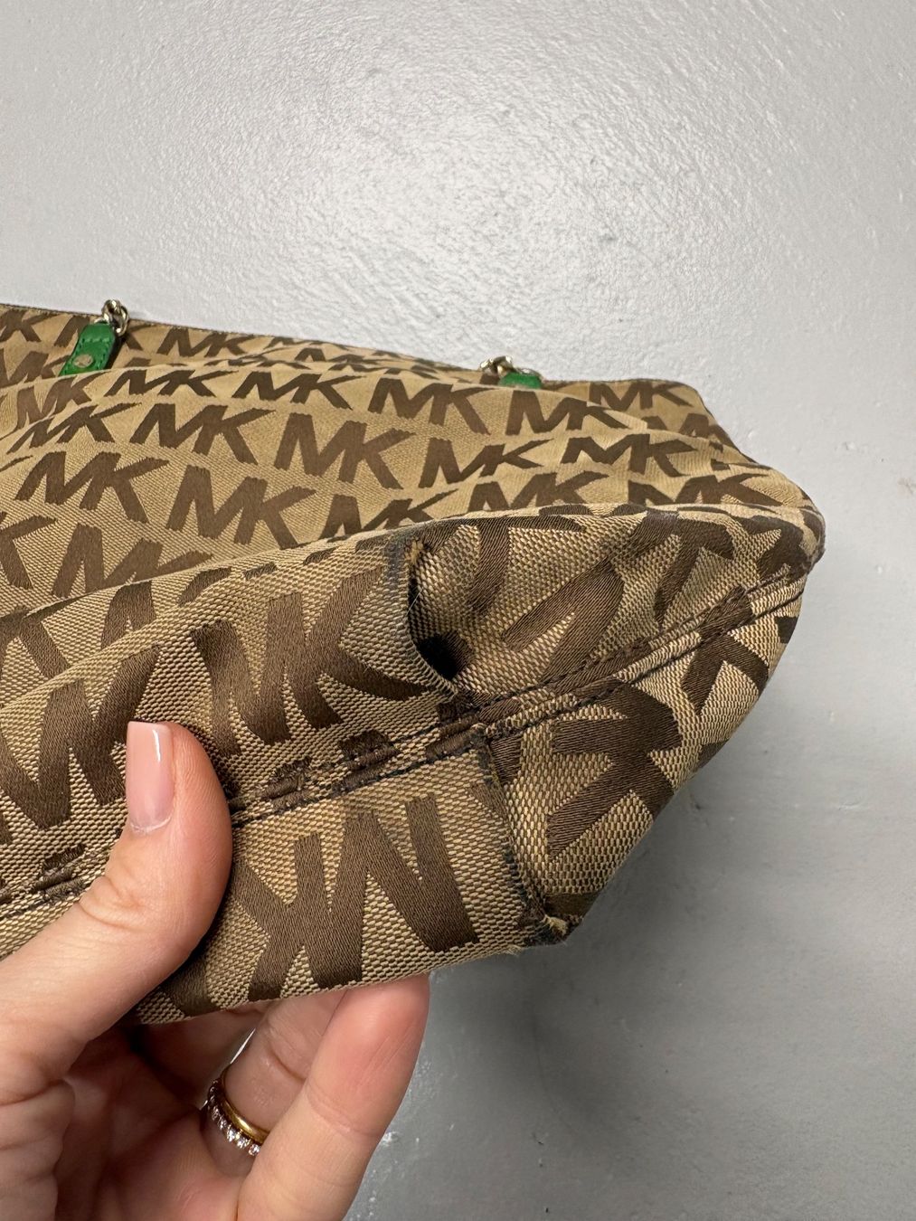Michael Kors Borse da donna: Michael Kors Shopper Tasche braun Canvas Stoff – Usato da Regensdorf venduto da secondchancefashion 3