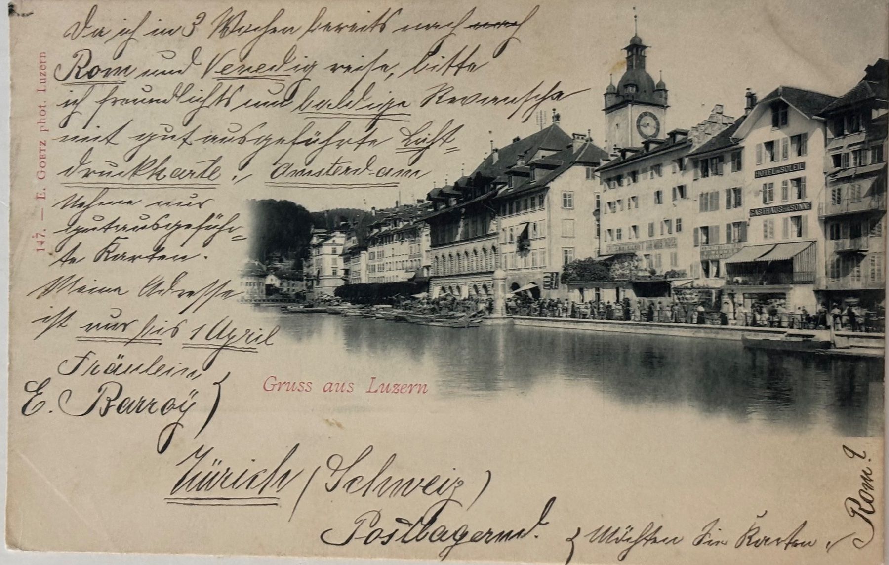Cartes postales: Gruss aus Luzern, 1899 – D'occasion à Frauenfeld par Merk52