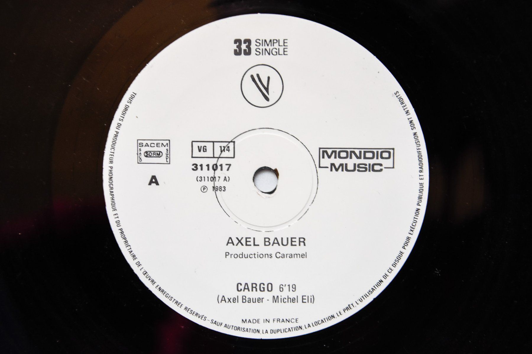 Dischi in vinile: Axel Bauer - Cargo (Maxi-single) – Usato da Belmont-sur-Yverdon venduto da ag97 2