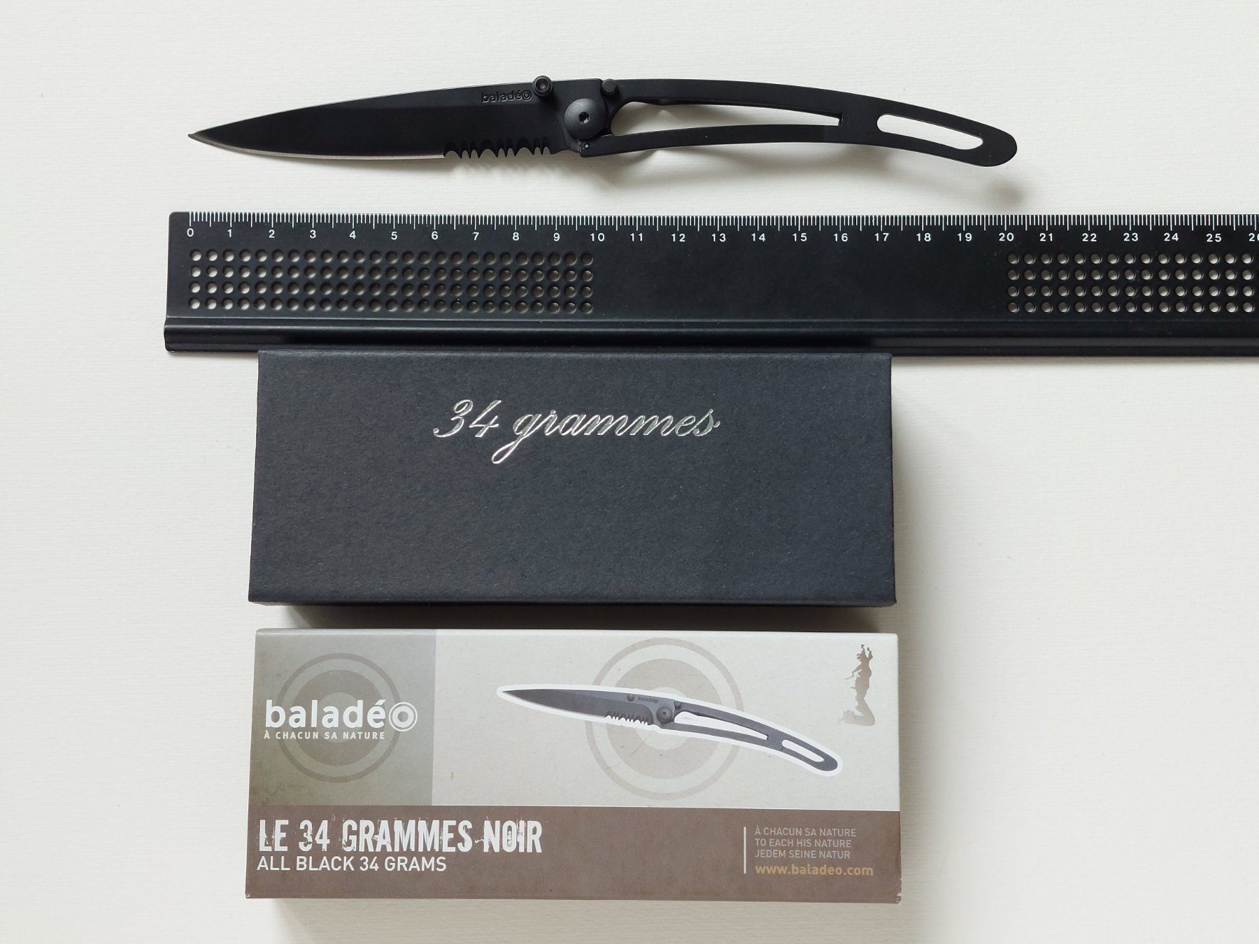 Coltelli tascabile: Klappmesser "Le 34 Grammes Noir" von Baladéo – Nuovo e nell'imballaggio originale da Liebefeld venduto da Helveticus6 6