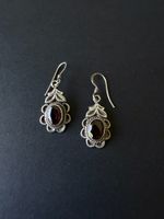 Boucles d’oreilles en argent 925 et grenats