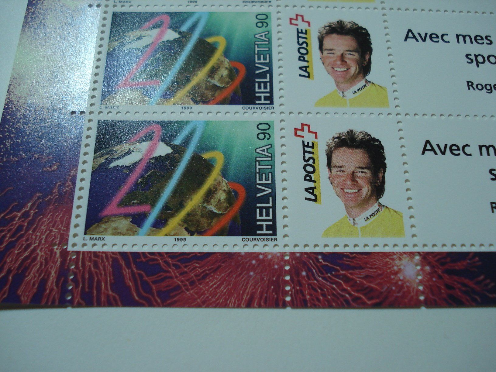 Tutti i francobolli: Bogen  Milleniumsmarken 1999 **, Swiss Post Team R. Beuchat – Usato da Niederwil AG venduto da morostahu 1