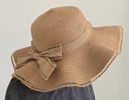 Sommerhut Strohhut Damen mit Band und Schleife Grösse M