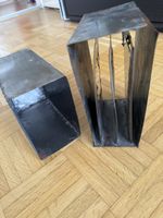 Abstrakte Metallskulptur – signiert Eduard – Eisen/Stahl – 
