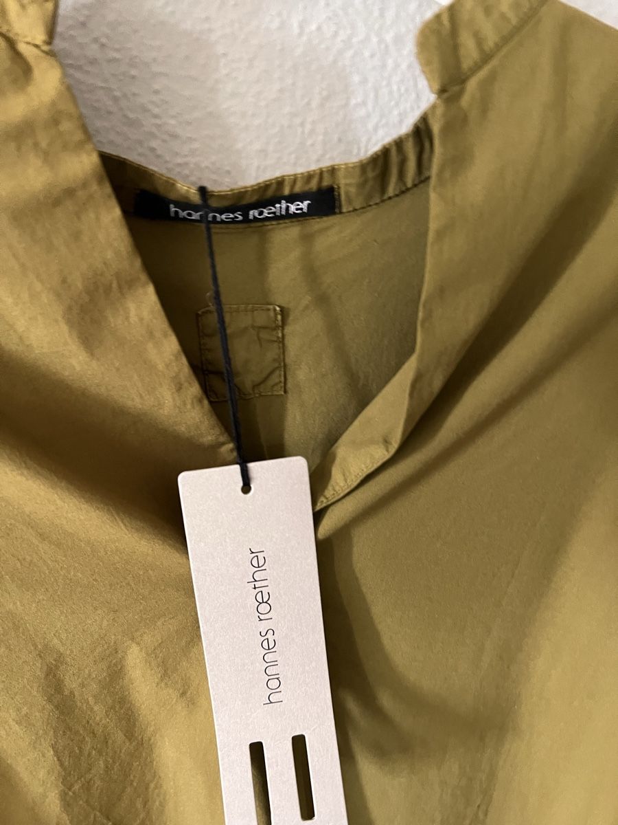 Hannes Roether Vestiti: Kleid Hannes Roether, Gr. S, Baumwolle, oliv, NEU – Nuovo (secondo la descrizione) da Solothurn venduto da Brini06 1
