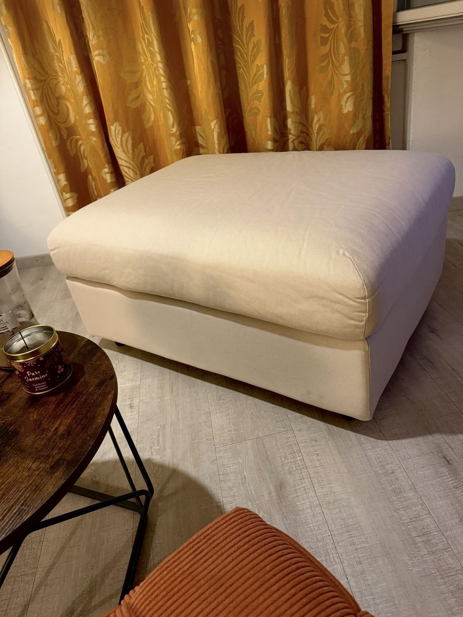 Ikea Hocker: Fabric stool with storage, light beige – Gebraucht aus Weggis von evi_fgs9 4