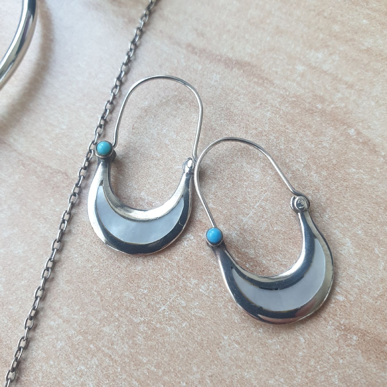 Altri gioielli: 925er Silber Schmuck Set mit Türkis Steinen – Usato da Winterthur venduto da katzen07 4
