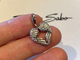 Thomas Sabo Charm Anhänger Flügel Herz 🪽🩶 Top Zustand! 💎