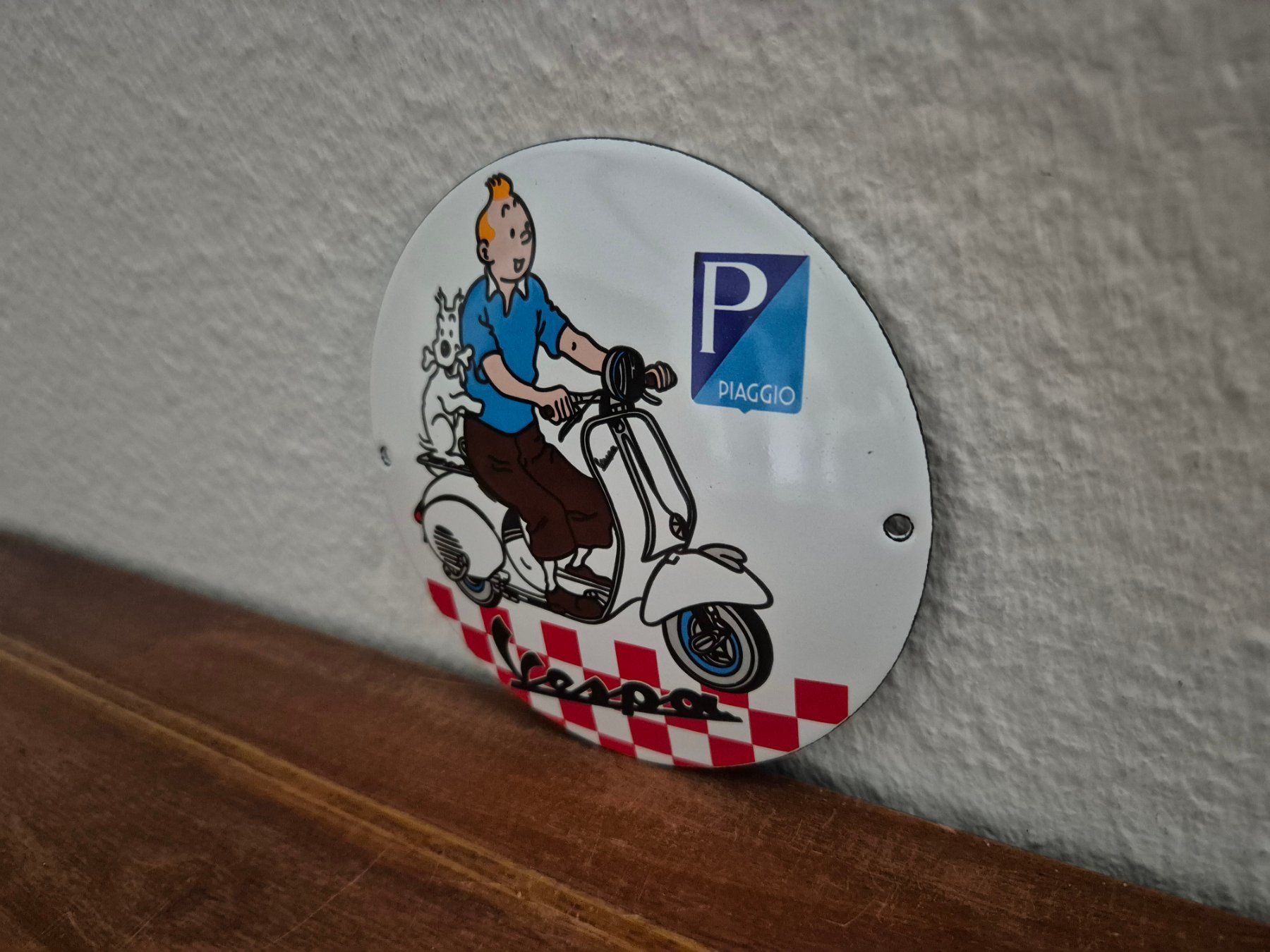 Vespa Schilder: Emailschild Vespa Roller Tim & Struppi Garage Emaille Schild – Neu (gemäss Beschreibung) aus Schaffhausen von pfanis09 3