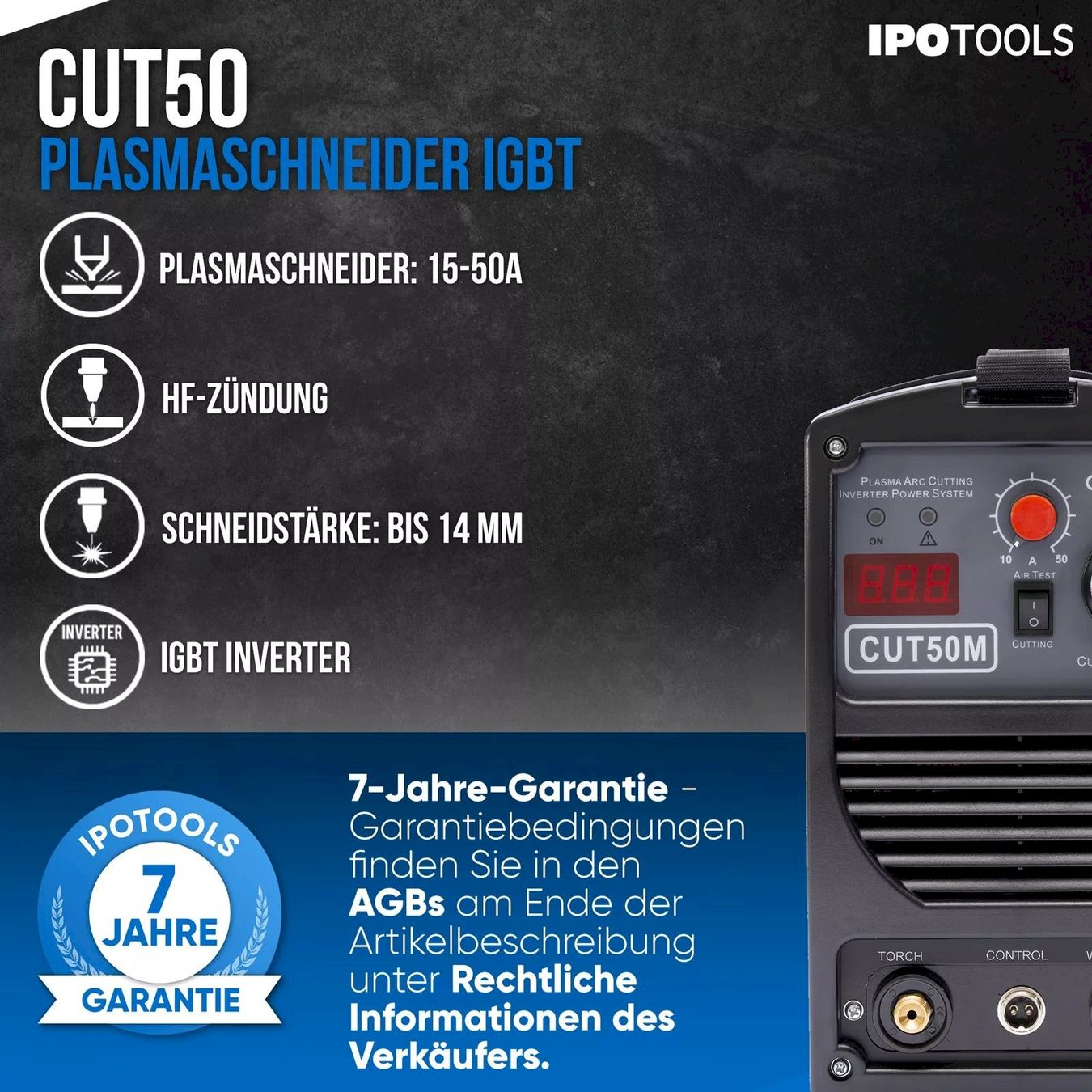 Löten & Schweissen: IPOTOOLS CUT-50 Plasmaschneider IGBT – Neu und originalverpackt aus Bottighofen von zaap 4