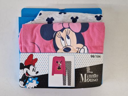 Kinderpyjama Minnie Mouse (Grau) Grösse 98/104