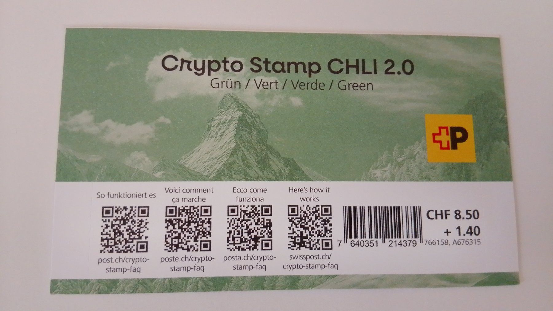 Alle Briefmarken: crypto-stamps "CHLI" & "CHLI 2.0" **/ungeöffnet – Neu und originalverpackt aus Zürich von var_gmw9 2
