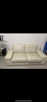 Sofa Zweisitzer Leder weiss gebraucht guter Zustand