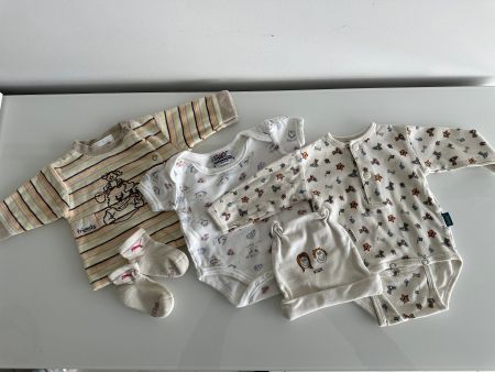 Babykleidung Set Gr. 50/56 Strampler T-Shirt Mütze Socken