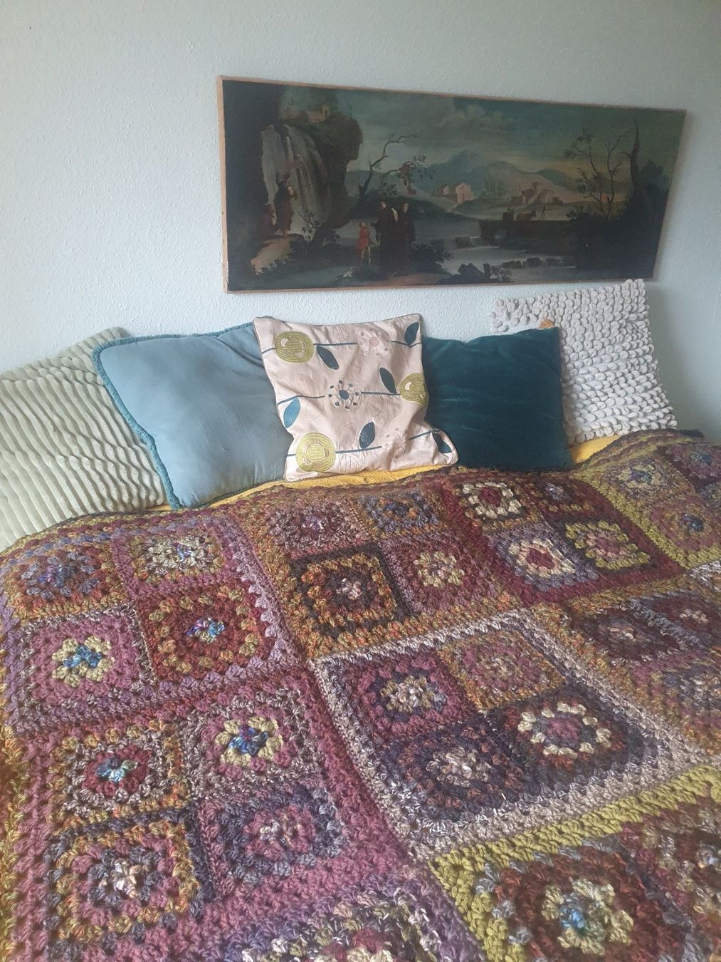 Coperte: COUVERTURE+COUSSIN  style vintage seventies granny patch – Nuovo e nell'imballaggio originale da Thônex venduto da lacomtessedesfees 6