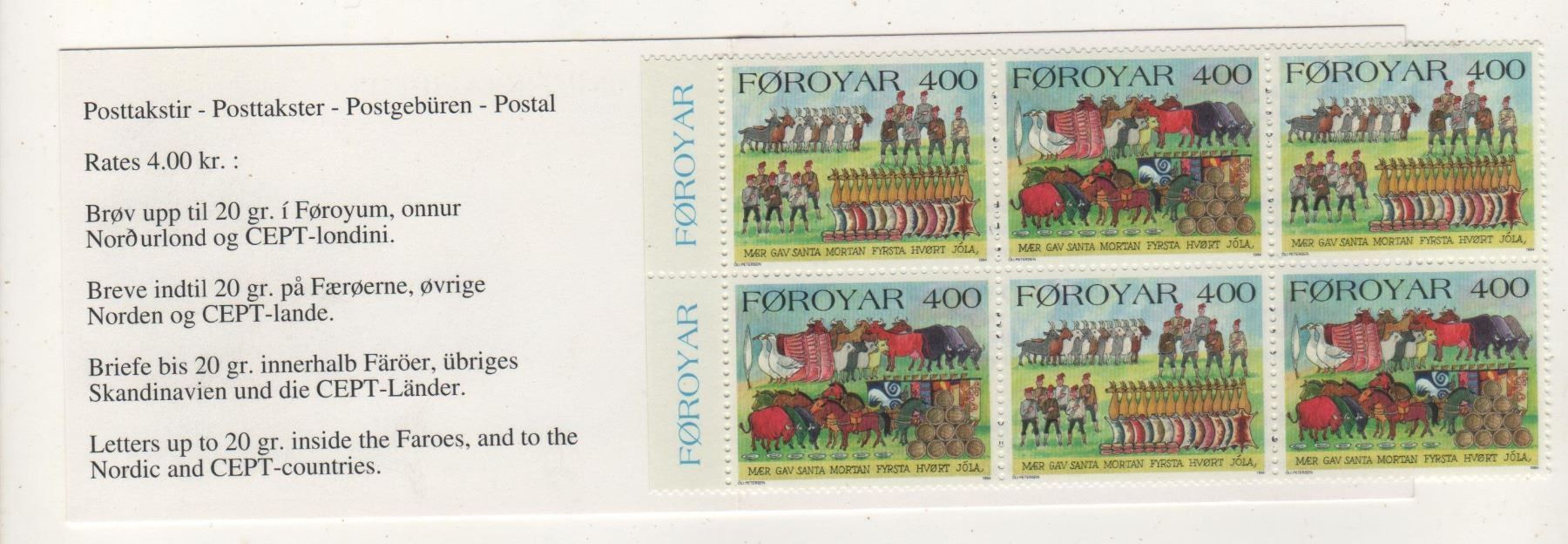 Tous les timbres: Färöer 1994 Markenheft Nr. 8 ** – Neuf (Voir description) à Remetschwil par Hofiii 1