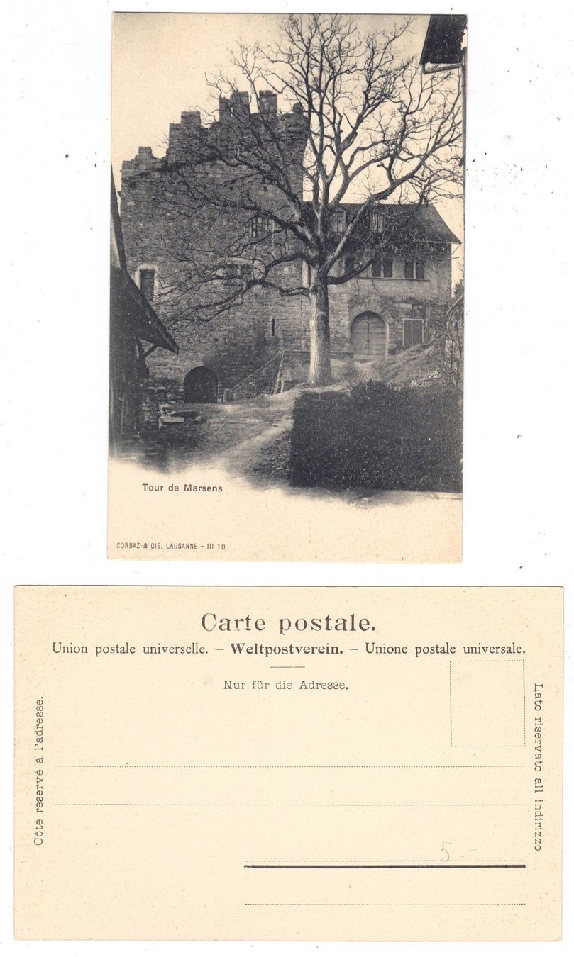 Cartoline postali: Tour de Marsens – Usato da La Tour-de-Peilz venduto da amjust