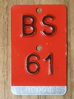 BS 61 - VELONUMMER - FAHRRADSCHILD - PLAQUE DE VELO - BS 61
