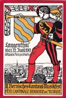 AK LANGENTHAL KANT. MUSIKFEST 1911, VON LINK, FESTPOSTKARTE