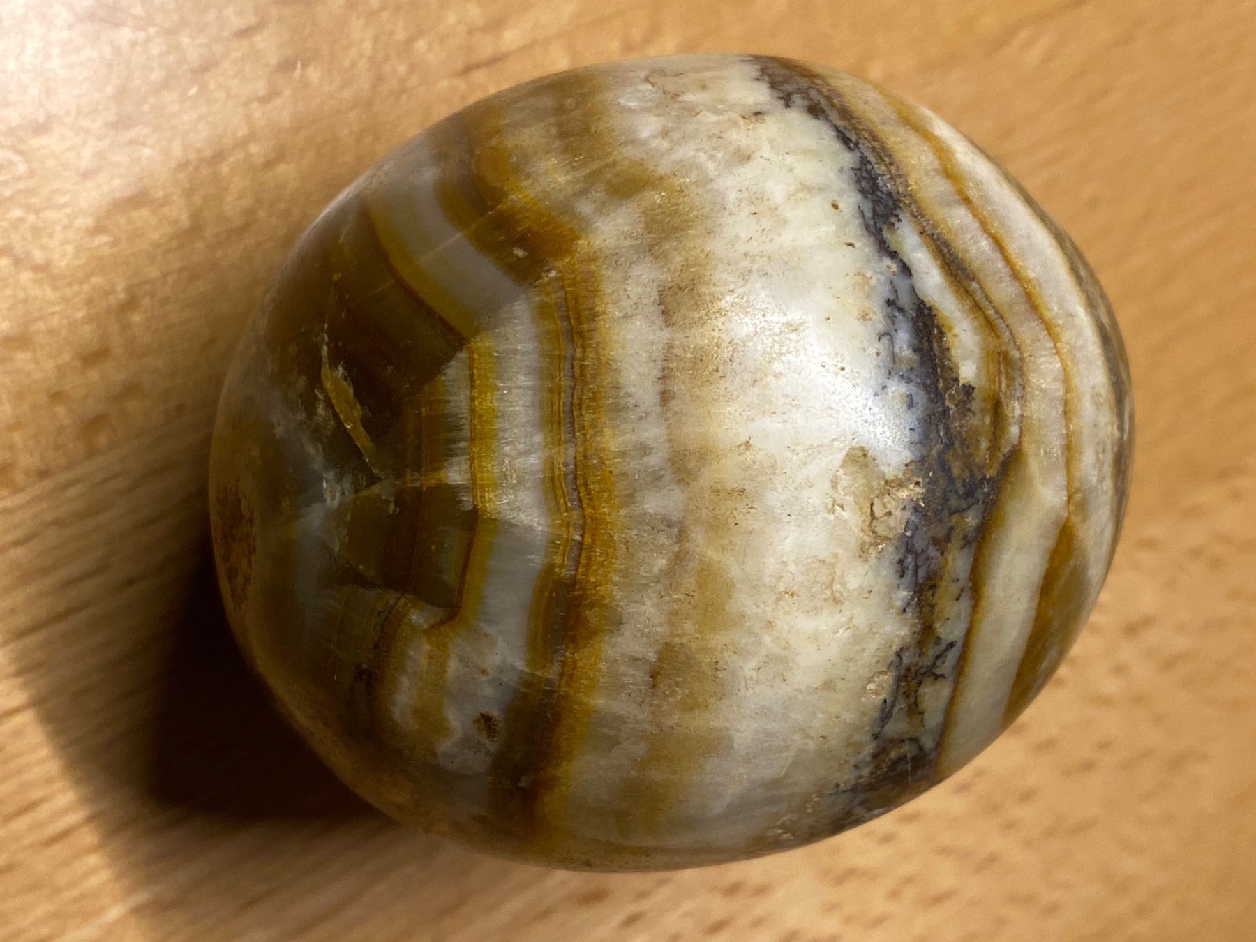 Mineralien & Heilsteine: Schöner Stein rundgeschliffen – Gebraucht aus Mülligen von Flockenstiel 2