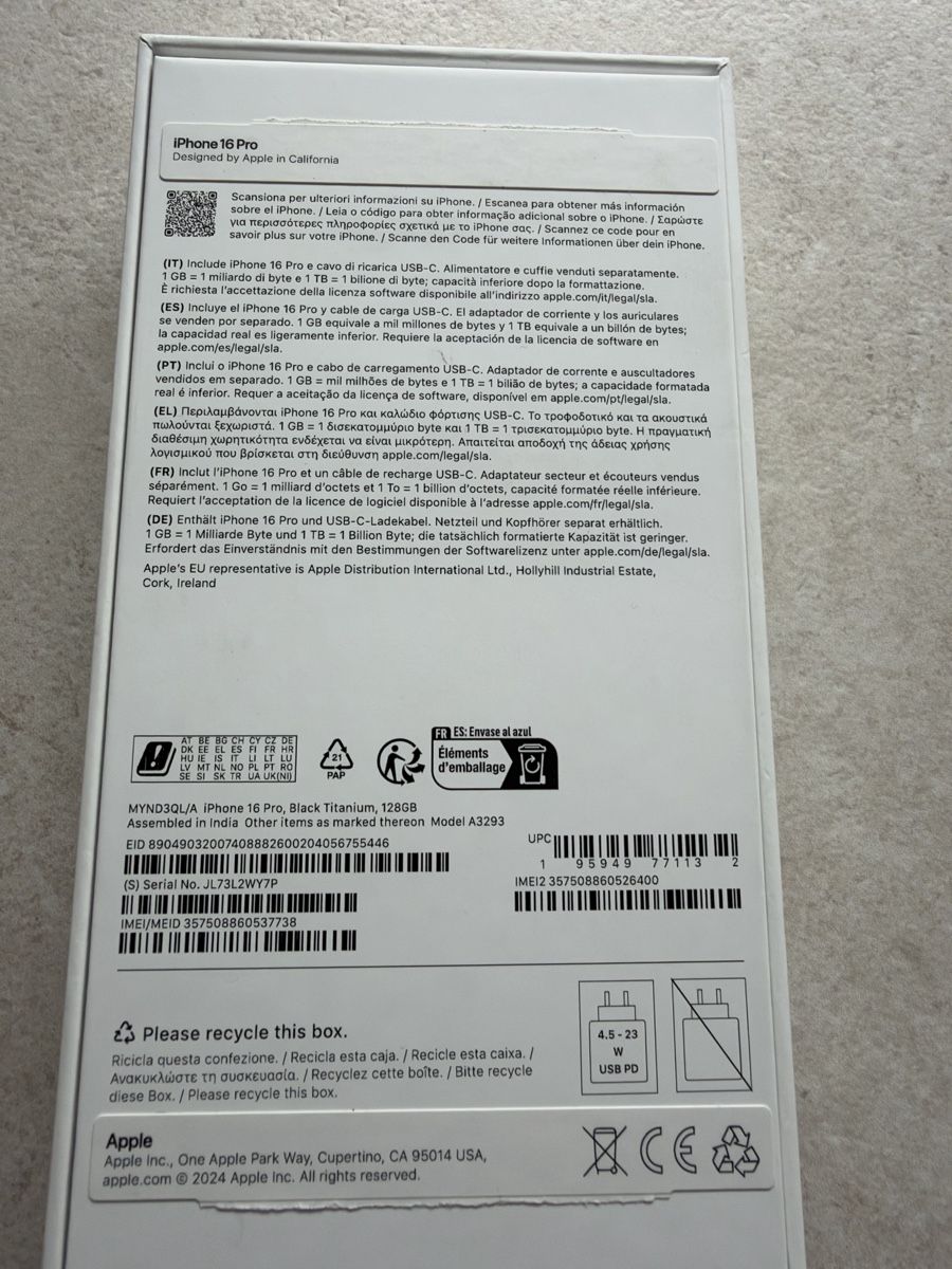 Apple Telefoni cellulari / Smartphones: iPhone 16 Pro, Titaniumschwarz, 128GB – Usato da Richterswil venduto da Schoetto 2