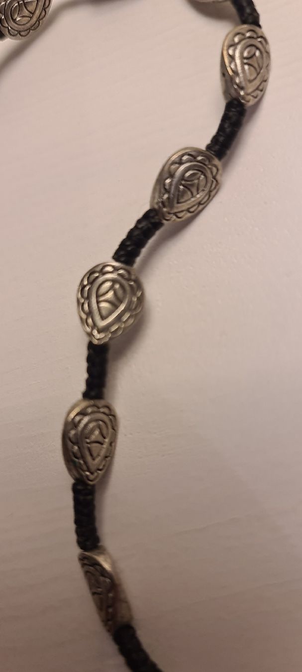 Bracciali & Braccialetti: Schwarzes Armband mit Silber Elementen – Nuovo (secondo la descrizione) da Perlen venduto da SPICE24 1