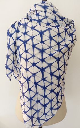 Schal aden + anais Viskose blauweiss
