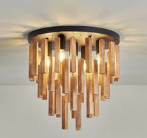 Deckenlampe Holz Massivholz Hängeleuchte Lampe Retro Vintage