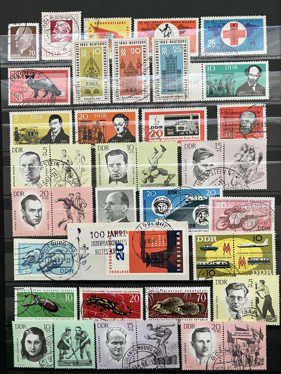 Alle Briefmarken: Deutschland DDR gest/postfr 6s 1962-66 – Gebraucht aus Cham von Diablo1232 1