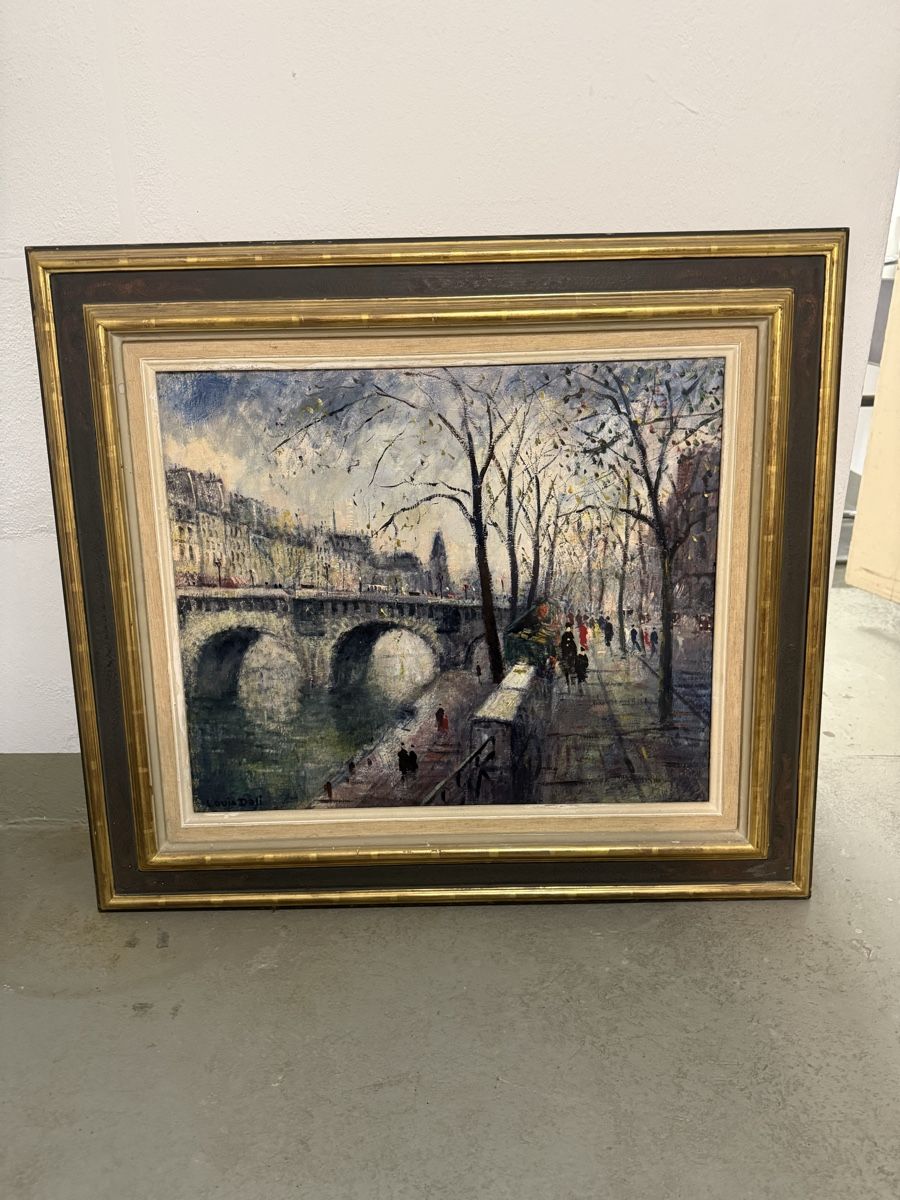 Dipinti: Ölgemälde "Parisische Brückenszene", handsigniert, winterlic – Usato da Bern venduto da DMIKI88
