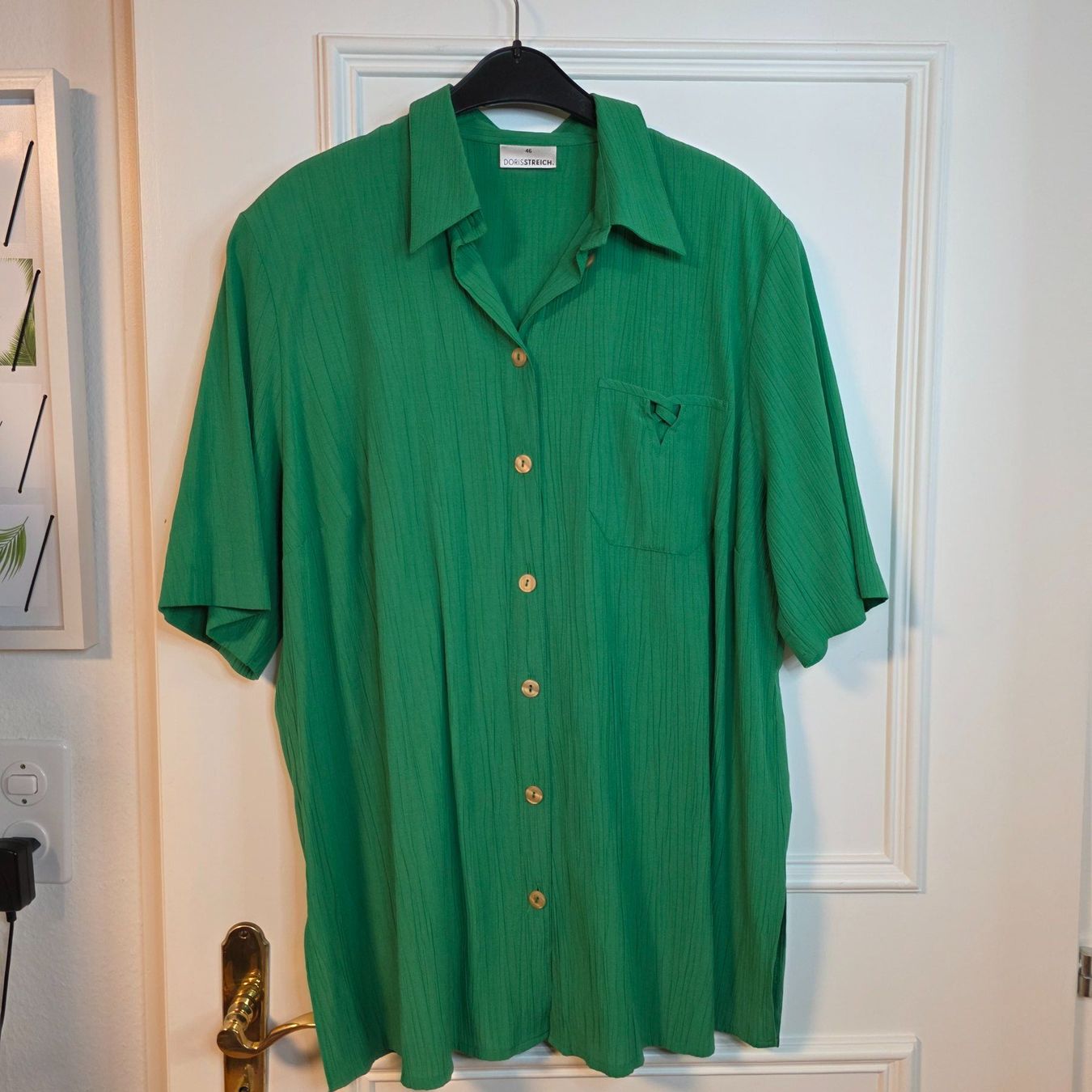 Camicette: Vintage Viskosebluse Grün Gr. 46 – Usato da Wald ZH venduto da CapLux 4