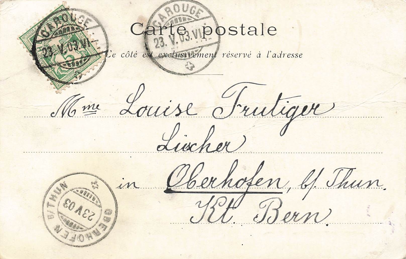 Cartoline postali: Geneve – Usato da Biasca venduto da Blenio71 1
