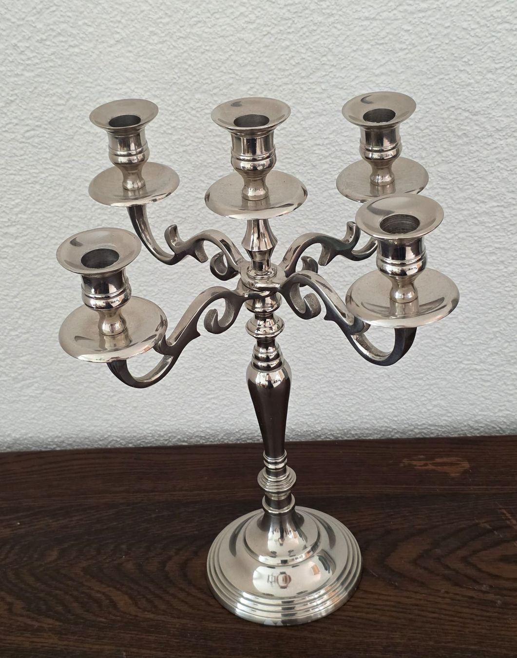 Portacandele: 5-Armiger Kerzenständer Silber-Look – Usato da Rheinsulz venduto da Dred
