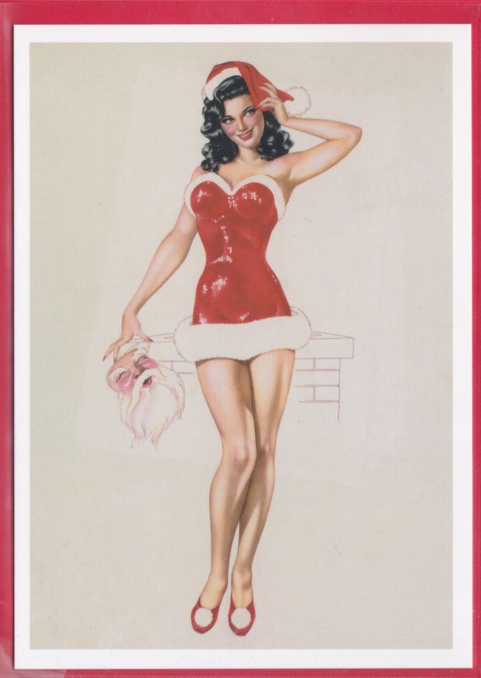 Ansichtskarten: PIN UP GIRL, NIKOLAUS – Gebraucht aus Oberrieden von Gebirgsstelze