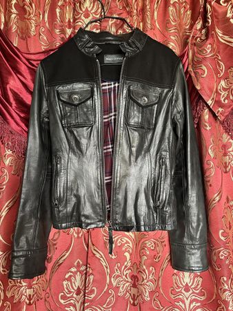 Lederjacke schwarz, wie neu, Marco Polo