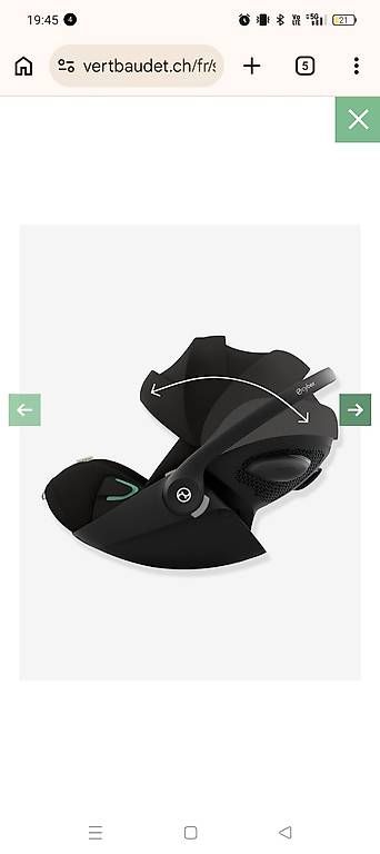 Seggiolini per auto: Siège auto bebe Cloud G3 i-Size - noir avec base isofix – Usato da Collombey venduto da Carlos-Gomes 3