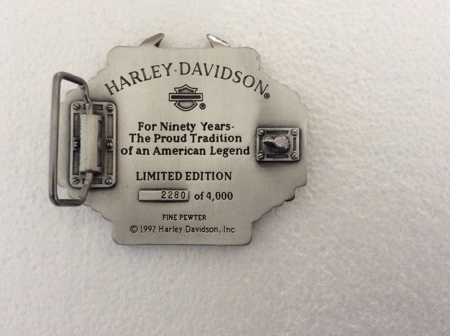 Harley-Davidson Fibbie per cinture: Gürtelschnalle Harley Davidson – Nuovo (secondo la descrizione) da Berg TG venduto da Electrolux23 2