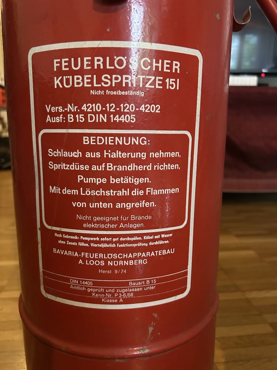 Estintori: Kübelspritze / Feuerlöschgerät – Usato da Uster venduto da komlab 3
