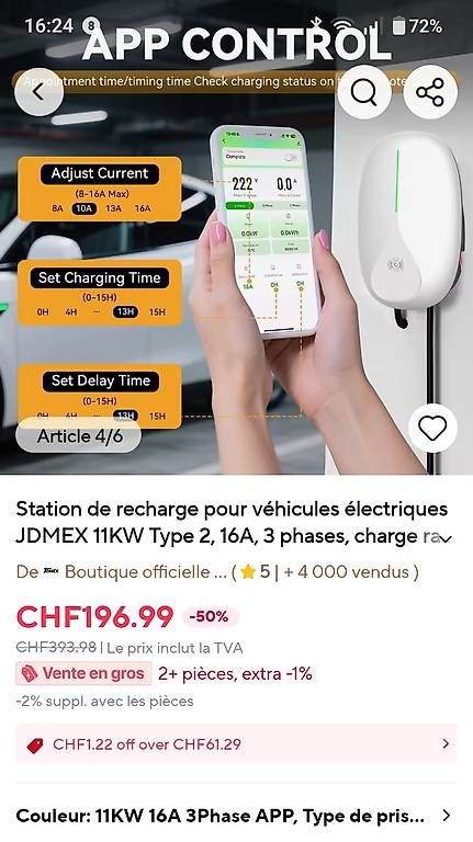 Caricabatterie: Chargeur véhicule électrique – Usato da St-Prex venduto da Tadani1162 2