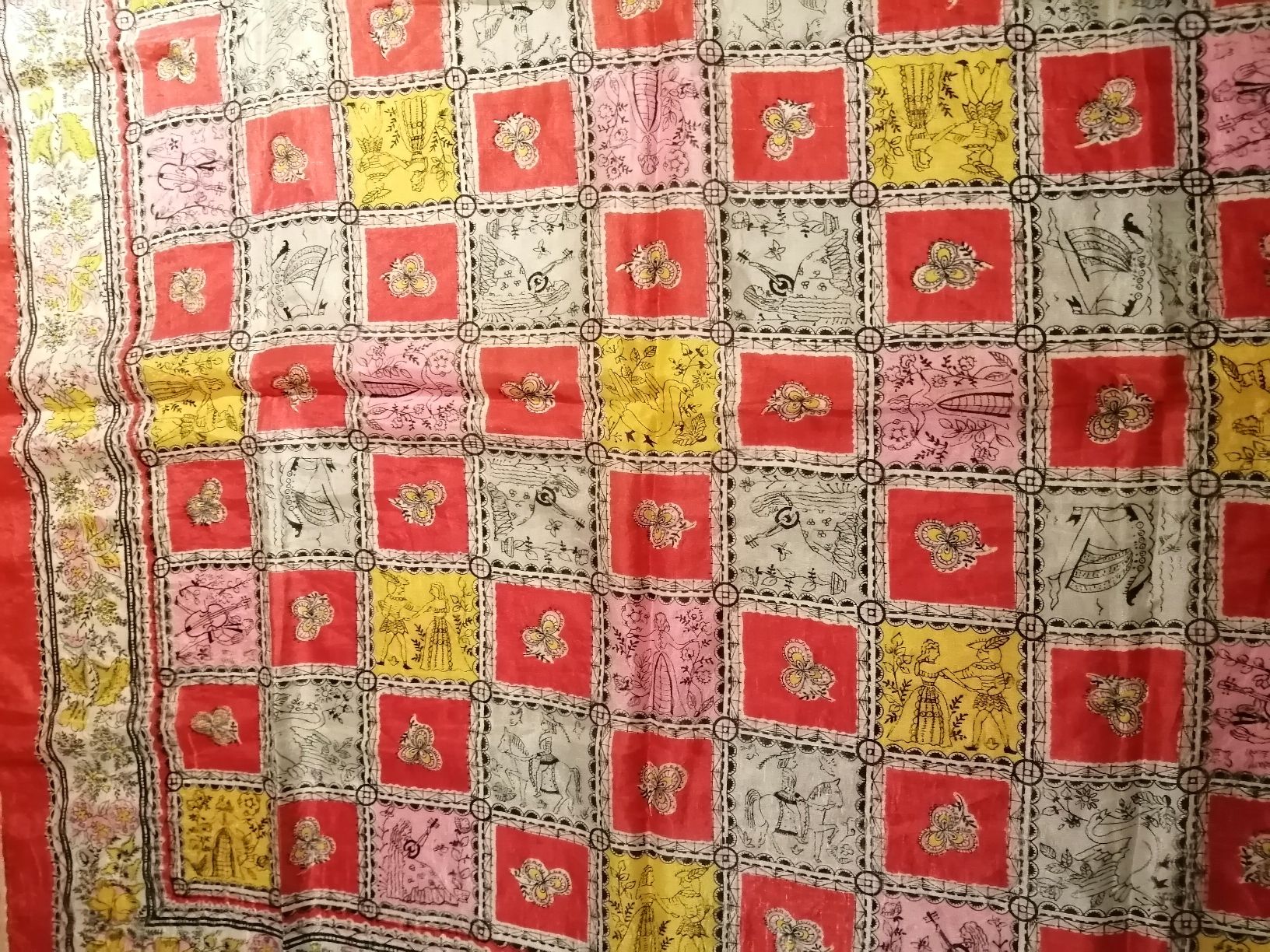Foulard & Sciarpe: Schönes Seidentuch rot gemustert – Usato da Honau venduto da holunder3 2
