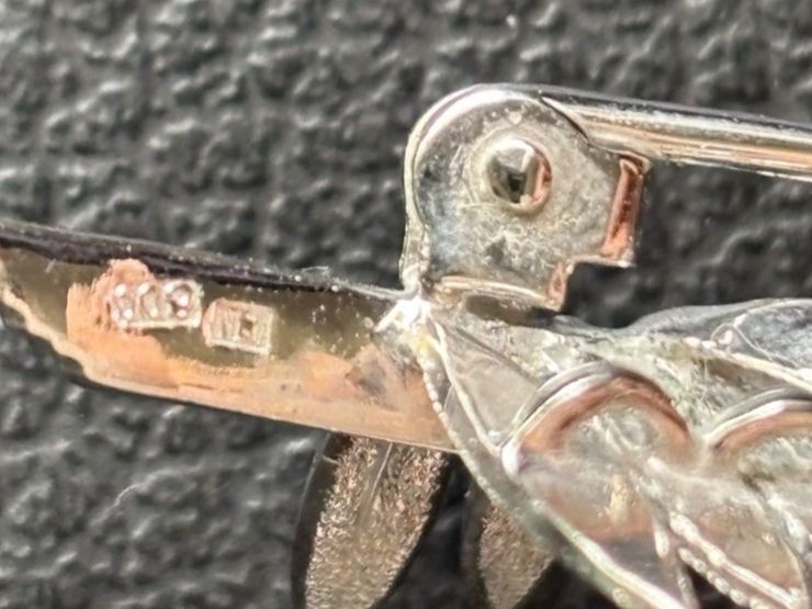 Spille & Fermagli: Broche vintange en argent 800 & perles – Usato da Peseux venduto da CharmeCommerce 6