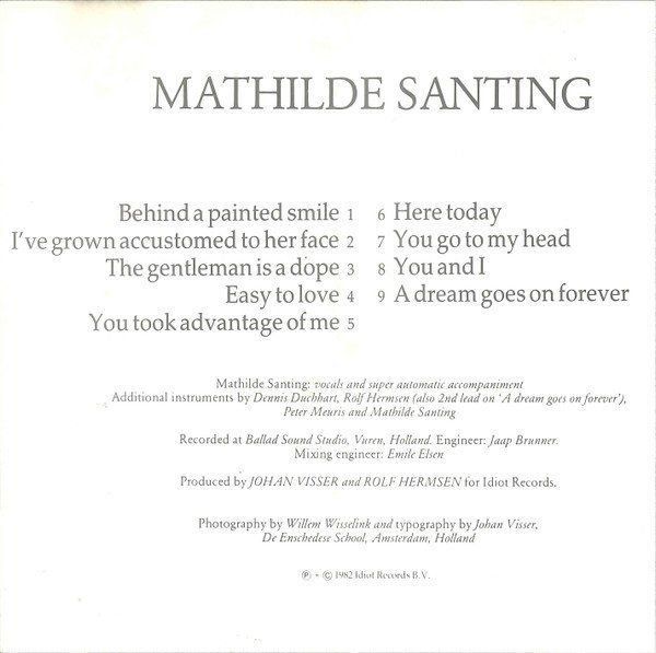 CD: Mathilde Santing with Denis Duchhsrt, Rolf Hermsen, – Usato da Unterbäch venduto da kolbar 2
