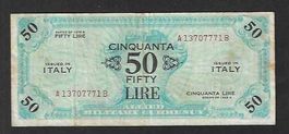 Italien  50  Lire  1943 A  Gebraucht