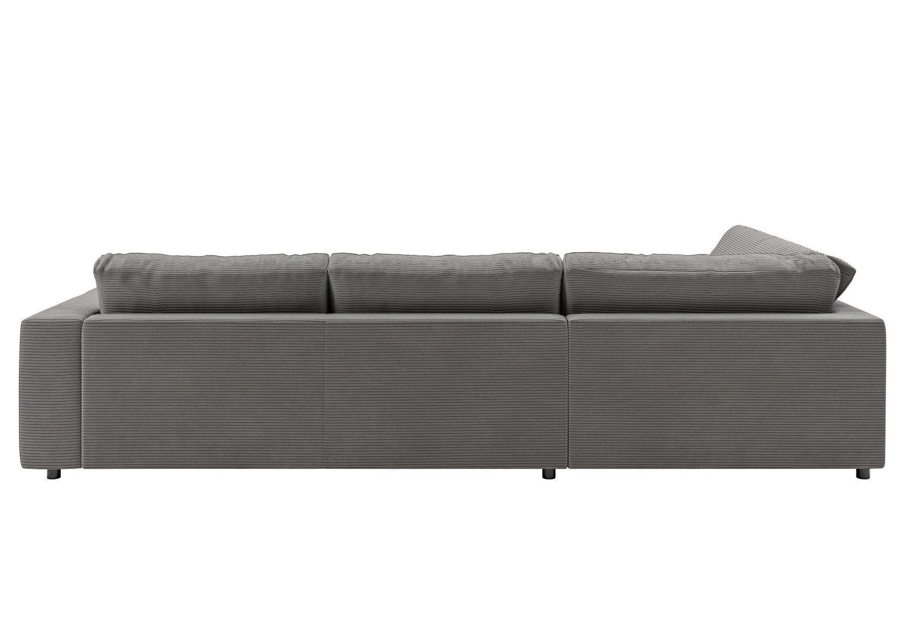 Sofas: Ecksofa High End in Cord  dark grey Links – Neu und originalverpackt aus Bischofszell von deluxe-moebel 4
